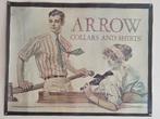 Joseph C Leyendecker. reclame Arrow Collars and Shirts, Reclamebord, Ophalen of Verzenden, Zo goed als nieuw