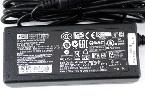 APD NB-65B19 Dell P0DTR WYSE 19V 3,42A 65W AC-adapter, Computers en Software, Laptop-opladers, Gebruikt, Ophalen of Verzenden