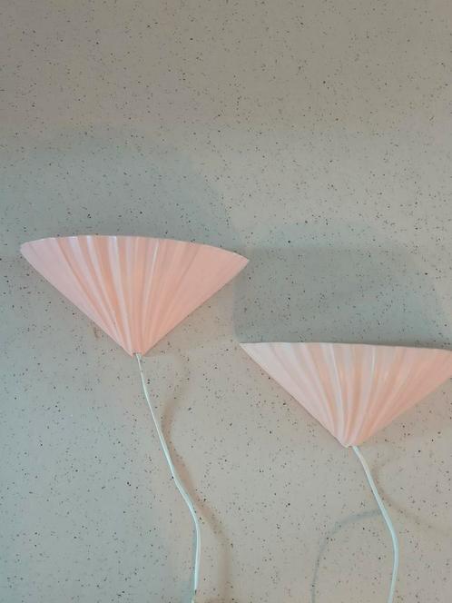 2 wandlampen - vintage - schelp, Huis en Inrichting, Lampen | Wandlampen, Gebruikt, Ophalen of Verzenden