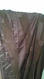 Bruine Gordijnen met Glans Streep, Huis en Inrichting, Bruin, 200 cm of meer, 150 tot 200 cm, Ophalen of Verzenden