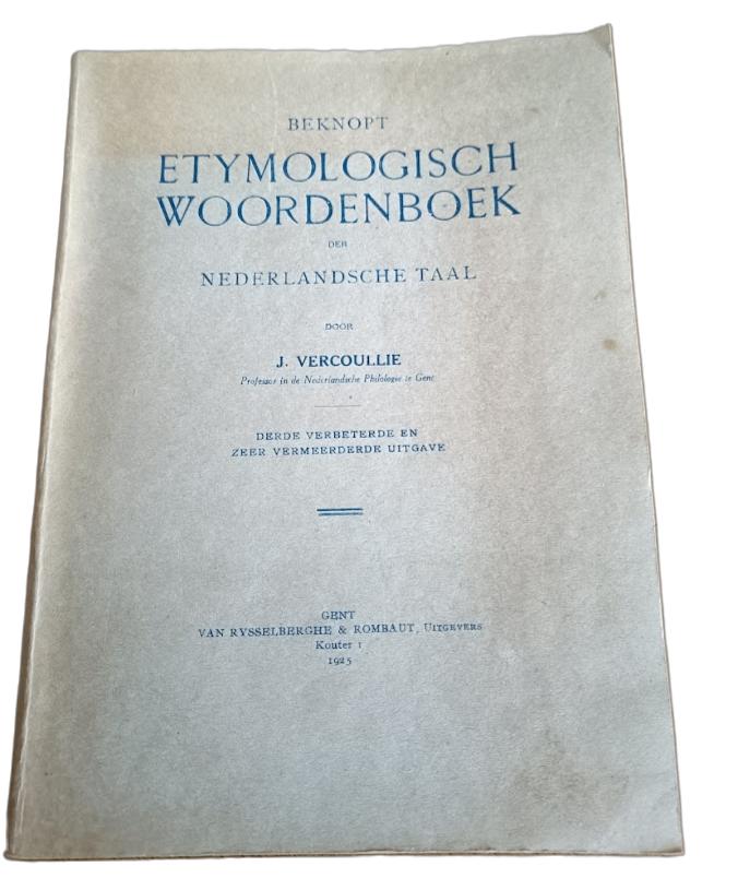 Beknopt Etymologisch Woordenboek der Nederlandsche Taal., Boeken, Woordenboeken, Verzenden, Vercoullie, J., Zo goed als nieuw