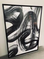 Abstracte / grafische poster in lijst zwart, 50 tot 75 cm, Ophalen of Verzenden, Zo goed als nieuw, Minder dan 50 cm