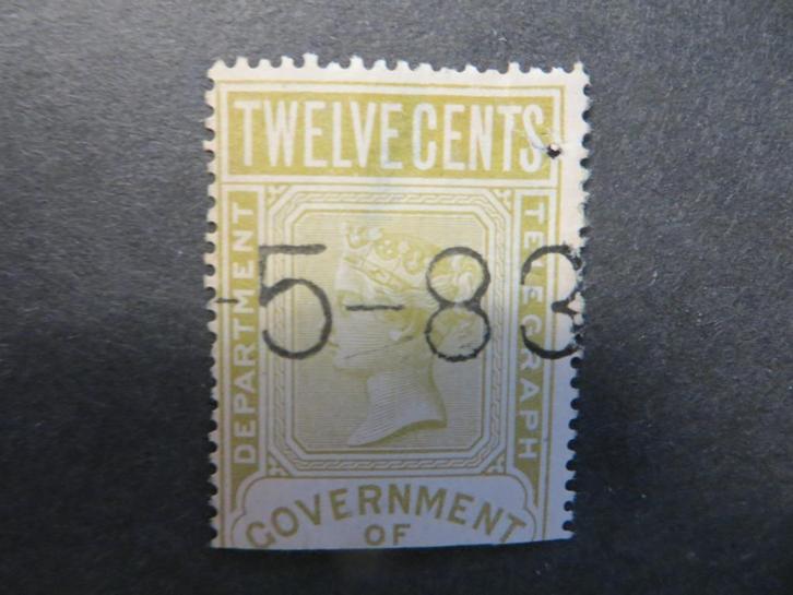 A08700: Ceylon QV 12, Postzegels en Munten, Postzegels | Azië, Ophalen of Verzenden