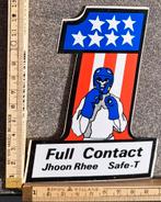 Vintage sticker Amerikaanse vlag nr 1 Full contact fight, Ophalen of Verzenden, Zo goed als nieuw