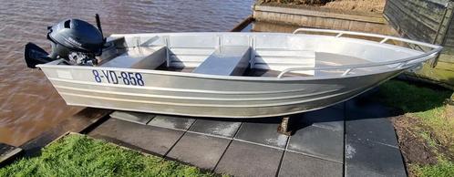 Aluminium Qwest 370 met 15pk Yamaha, Watersport en Boten, Vis- en Consoleboten, Gebruikt, 10 tot 30 pk, 3 tot 6 meter, Benzine