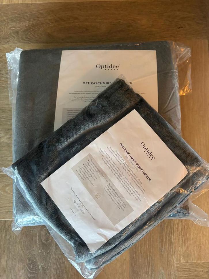 Optidee dekbedovertrek eenpersoons 2x, Huis en Inrichting, Slaapkamer | Beddengoed, Nieuw, Dekbedovertrek, Eenpersoons, Grijs