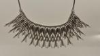 Zilverkleurige ketting met staafjes, Sieraden, Tassen en Uiterlijk, Kettingen, Overige materialen, Verstelbaar, Ophalen of Verzenden