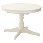 Ronde uitschuifbare tafel ingatorp met schade, Ophalen, Gebruikt, Rond, 50 tot 100 cm