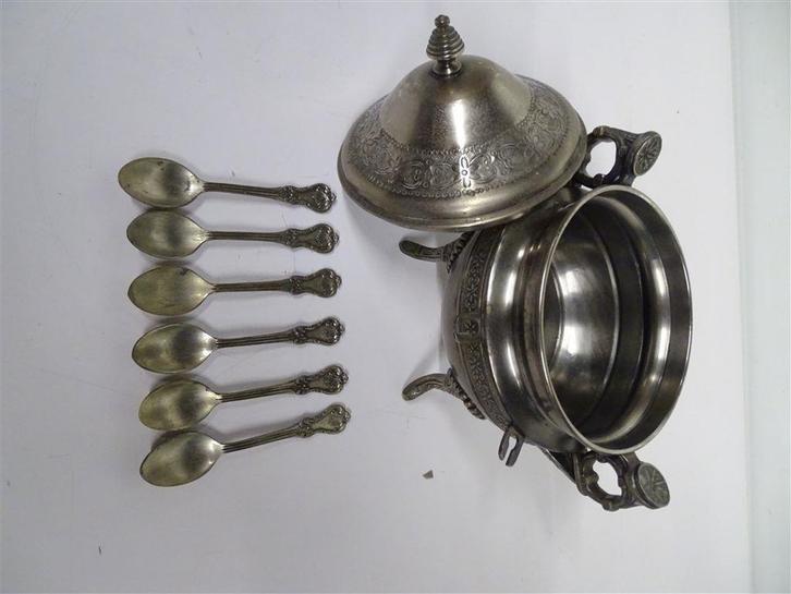 A6462. Antieke Spooner [Suikerpot], Antiek en Kunst, Antiek | Servies los, Ophalen of Verzenden