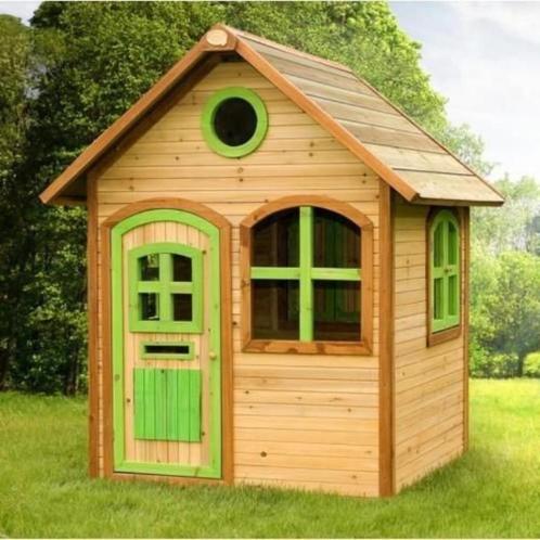 Houten Speelhuis Axi Julia | Speelhuisje genaamd Julia  142, Kinderen en Baby's, Speelgoed | Buiten | Speeltoestellen, Nieuw, Ophalen of Verzenden