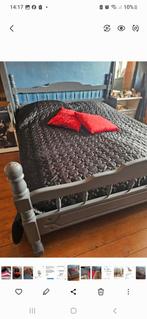Houten bed met bodem, Ophalen, Gebruikt, Tweepersoons, 190 cm of minder