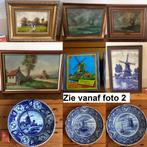 oude Hollandse molens molen schilderij wandbord muurbord etc, Antiek en Kunst, Ophalen of Verzenden