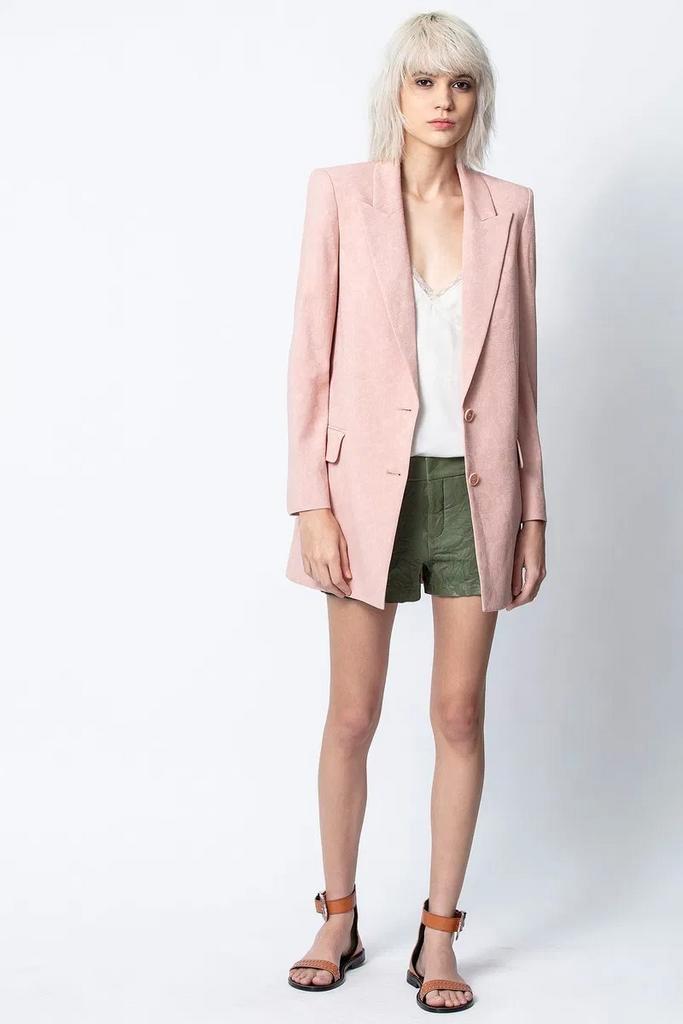 Zadig & Voltaire jacquard print blazer nieuw, Kleding | Dames, Jasjes, Kostuums en Pakken, Nieuw, Jasje, Maat 38/40 (M), Roze