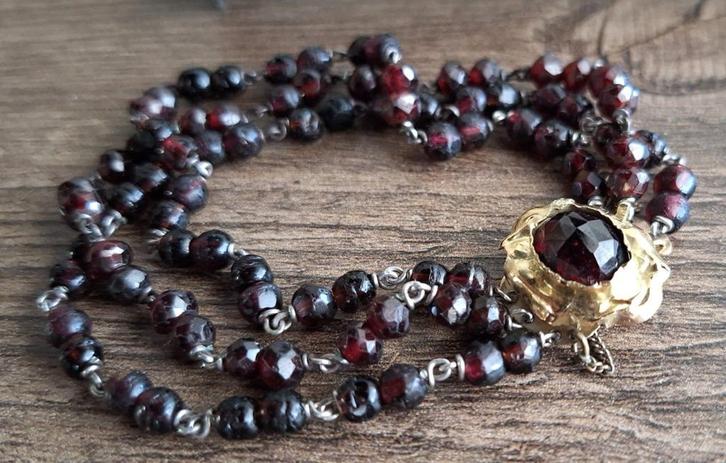 Antieke Armband, Sieraden, Tassen en Uiterlijk, Antieke sieraden, Armband, Goud, Met edelsteen, Ophalen of Verzenden