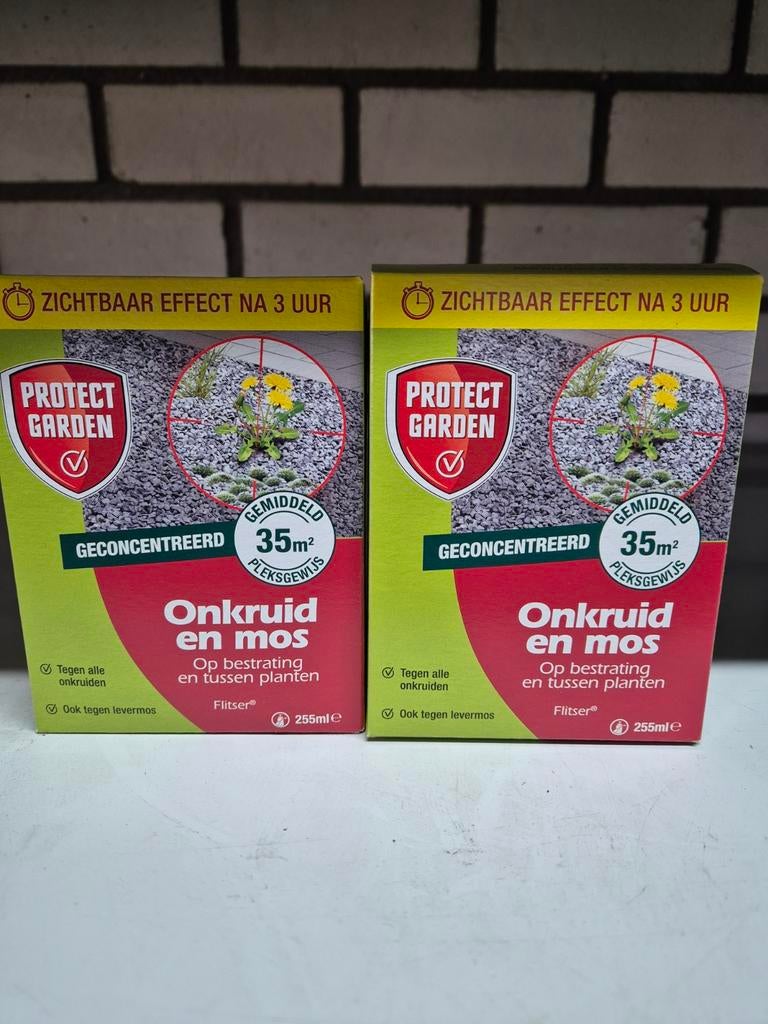 Opruiming 2 doosjes van 255 ml product tegen onkruid, P, Protect Garden, P, Nieuw