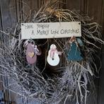 Appletree houten hanger kerst winter Merry Christmas *Etage3, Huis en Inrichting, Woonaccessoires | Overige, ., Ophalen of Verzenden