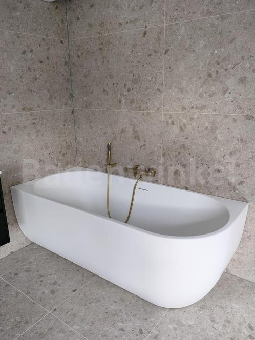 Half vrijstaand bad links 180x80 cm mat wit, Doe-het-zelf en Verbouw, Sanitair, Nieuw, Bad, Verzenden