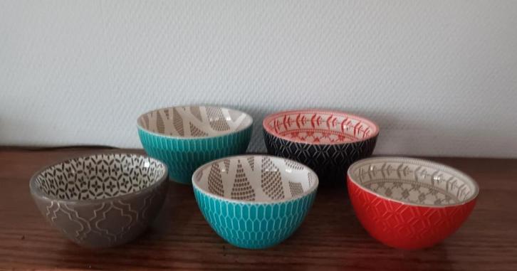 5 Inari Marrakesh schaaltjes / bakjes / kommen, Huis en Inrichting, Keuken | Servies, Zo goed als nieuw, Kom(men), Overige stijlen