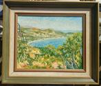 ~1960/70 Franse riviera? olieverf op triplex paneel, Antiek en Kunst, Kunst | Schilderijen | Klassiek, Ophalen of Verzenden