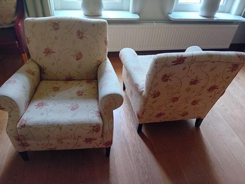 fauteuil 2 stuks, Huis en Inrichting, Fauteuils, Gebruikt, Hout, Stof, 75 tot 100 cm, Minder dan 75 cm, Ophalen