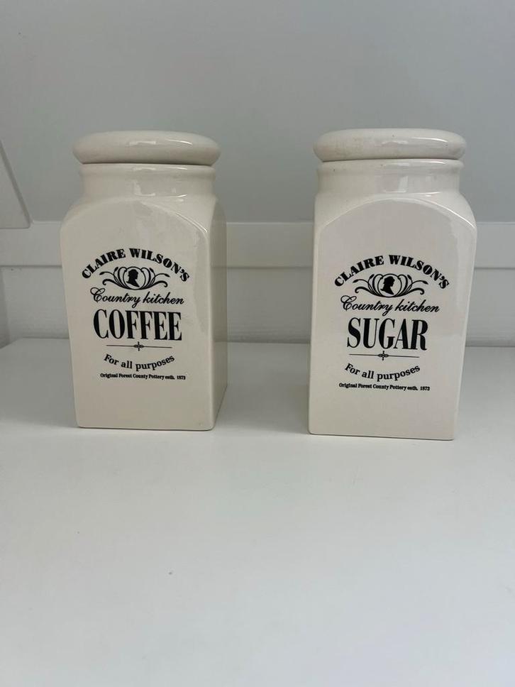 Claire wilson  coffee en sugar voorraadpot, Huis en Inrichting, Keuken | Keukenbenodigdheden, Ophalen of Verzenden
