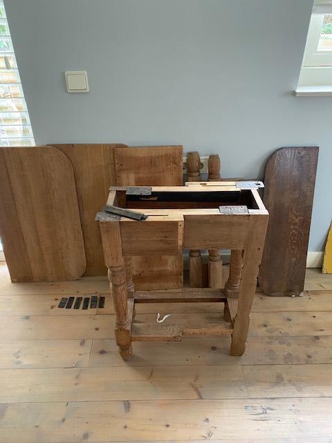 Antiek uitkapbare tafeltje, Antiek en Kunst, Antiek | Meubels | Tafels, Ophalen