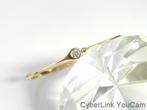 323091Ontdek Onze 18K Gouden Dunne Slavenarmband met Diamant, Ophalen of Verzenden, Zo goed als nieuw, Met edelsteen, Goud