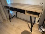 Bureau 48x120 licht eiken kleur/zwart  €75, Huis en Inrichting, Bureaus, Ophalen, -, -, Zo goed als nieuw