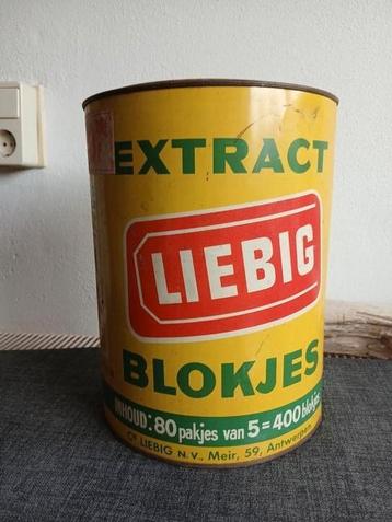 Groot mooi Liebig cubes blik beschikbaar voor biedingen