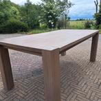 Houten eettafel 100 x 200, Ophalen, Gebruikt, 200 cm of meer, 50 tot 100 cm