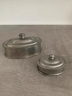 Marinoni zilvertin bakjes set groot en klein, Huis en Inrichting, Woonaccessoires | Overige, Ophalen of Verzenden