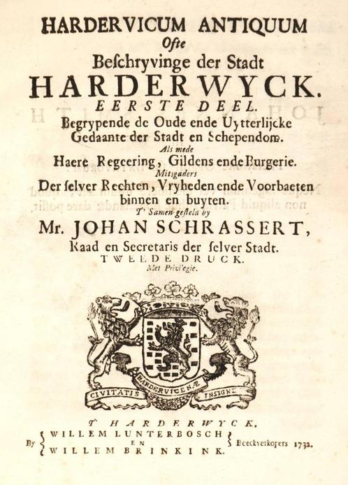 Schrassert, J. Hardervicum antiquum Beschryvinge Harderwijk, Antiek en Kunst, Antiek | Boeken en Bijbels, Ophalen of Verzenden