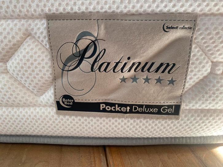 Matras eenpersoons twee stuks Platinum Pocket de Luxe Gel, Huis en Inrichting, Slaapkamer | Matrassen en Bedbodems, Zo goed als nieuw