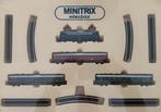 Minitrix Set Locomotief&Pasagiers Wagons zie foto’s, Locomotief, Gelijkstroom of Wisselstroom, Zo goed als nieuw, Ophalen
