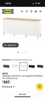 Ikea Besta Dressoir/Opbergmeubel Lichtbruin/Grijs, Huis en Inrichting, Ophalen, Gebruikt, 25 tot 50 cm