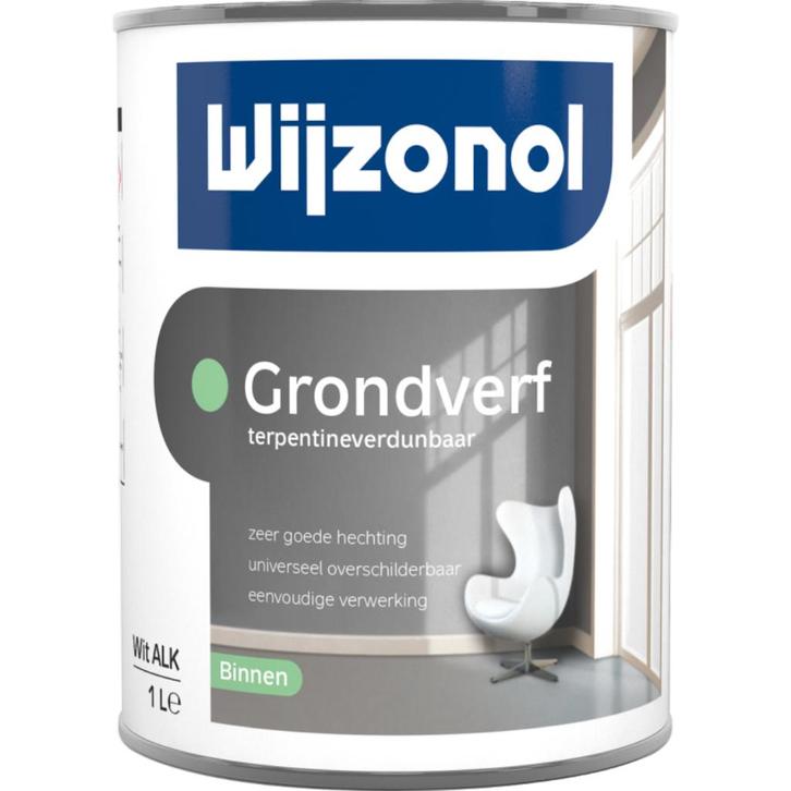 Wijzonol Interieurverven ALKYD Grondverf, Doe-het-zelf en Verbouw, Verf, Beits en Lak, Nieuw, Lak, Minder dan 5 liter, Ophalen of Verzenden