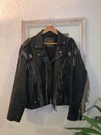 Gringo biker Leren Jas met Franjes en indianenprint maat XXL, Gringo, Heren, Jas | leer, Ophalen of Verzenden