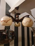 Antieke 5-arms kroonluchter, Huis en Inrichting, Ophalen of Verzenden, Zo goed als nieuw, Glas, Antiek
