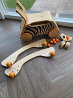 Weerol houten loopkar/ blokkenwagen, Kinderen en Baby's, Speelgoed | Houten speelgoed, Ophalen, Gebruikt, Rij- of Hobbelspeelgoed