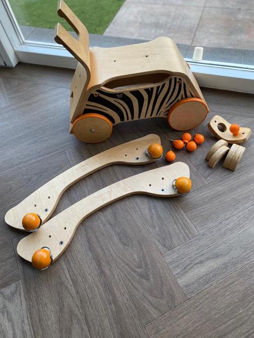 Weerol houten loopkar/ blokkenwagen, Kinderen en Baby's, Speelgoed | Houten speelgoed, Gebruikt, Rij- of Hobbelspeelgoed, Ophalen