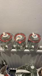 3 shoppers met lege “mayo” weckpotten, Ophalen, Gebruikt, Glas, Overige typen