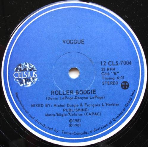 Voggue – Dancin' The Night Away / Roller Boogie 1981 disco, Cd's en Dvd's, Vinyl Singles, Gebruikt, Maxi-single, Dance, 12 inch