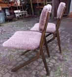 Twee eiken design stoelen uit de jaren 60, mid century., Ophalen, Zo goed als nieuw, Bruin, Twee