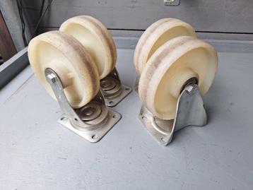 Set Zwicke wielen Ø175mm nylon. 2x bok, 2x zwenk beschikbaar voor biedingen