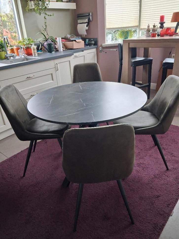 Eettafel Mariedamm met stoelen, Huis en Inrichting, Tafels | Eettafels, Zo goed als nieuw, 100 tot 150 cm, 100 tot 150 cm, Vier personen