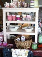 leuk zacht zalmroze houten antiek brocante rek, Ophalen