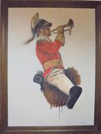 Piet van der Hem 1885-1961.Huzaar (trompetter ) te paard, Ophalen