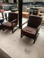Bank 190cm + 2 Industriële Fauteuils - Setprijs!, Gebruikt, Onbekend, 75 tot 100 cm, Ophalen of Verzenden