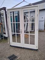 Kozijn met dubbele tuindeuren, Doe-het-zelf en Verbouw, Ophalen of Verzenden, Glas, 120 cm of meer, 215 cm of meer