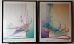 2 schilderijen abstract collection 50x40 cm, Ophalen, Minder dan 50 cm, 50 tot 75 cm, Zo goed als nieuw